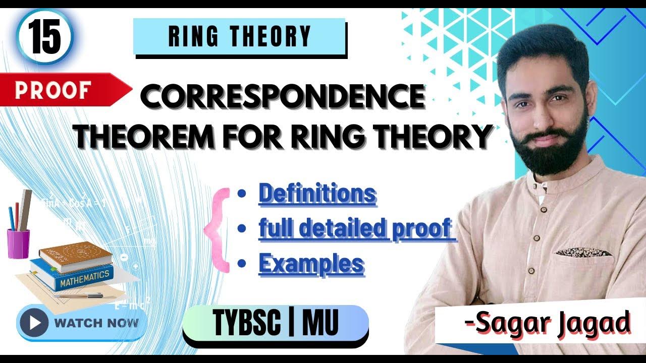 Correspondence Theorem for ring Theory Proof Watch at 2X speed