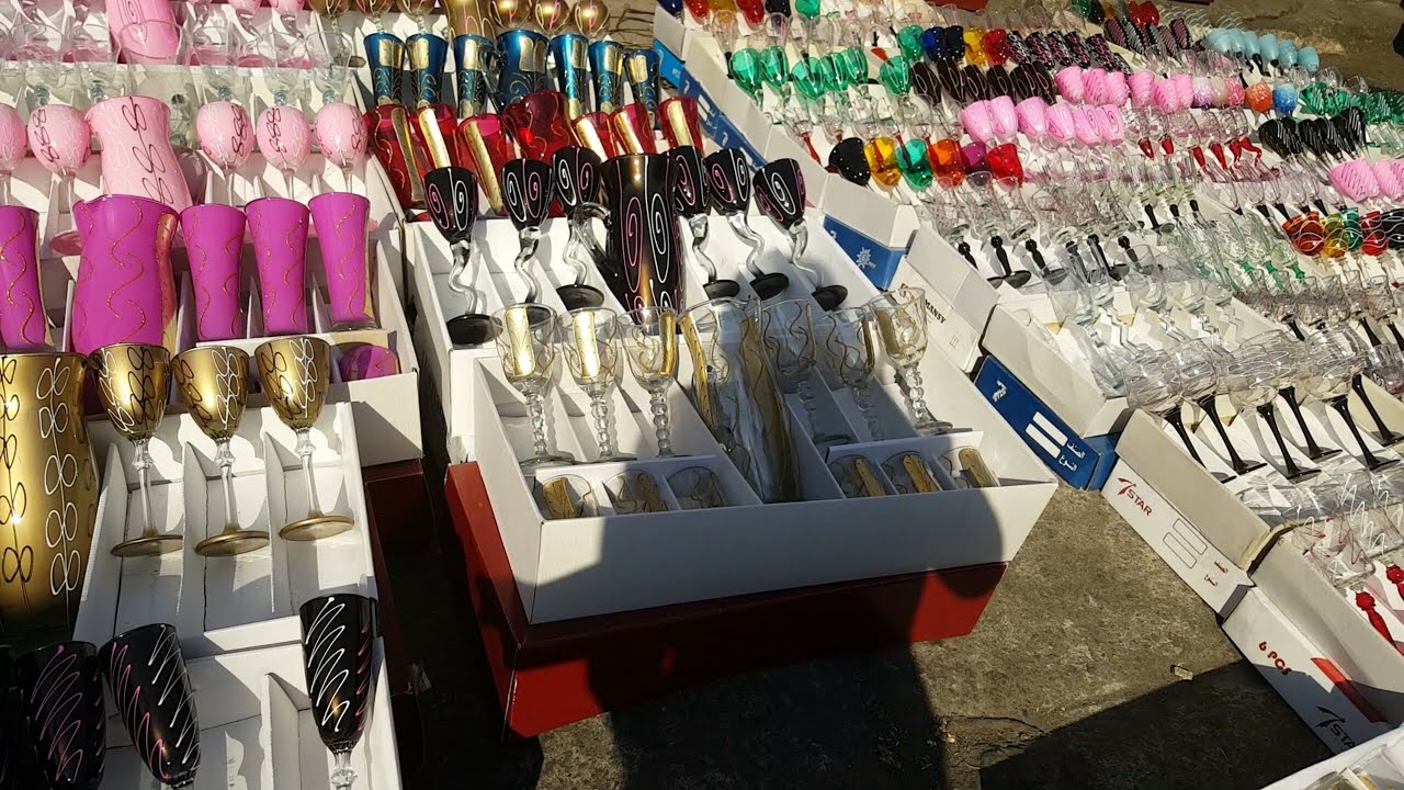 ممنوع دخول البنات التنكة✋/أطقم كاسات وأطقم شربات أشكال وألوان بى50ج اى طقم😰/ديكورات النيش لكل عروسه