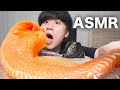 【ASMR】巨大サーモンを食べる！【モッパン】