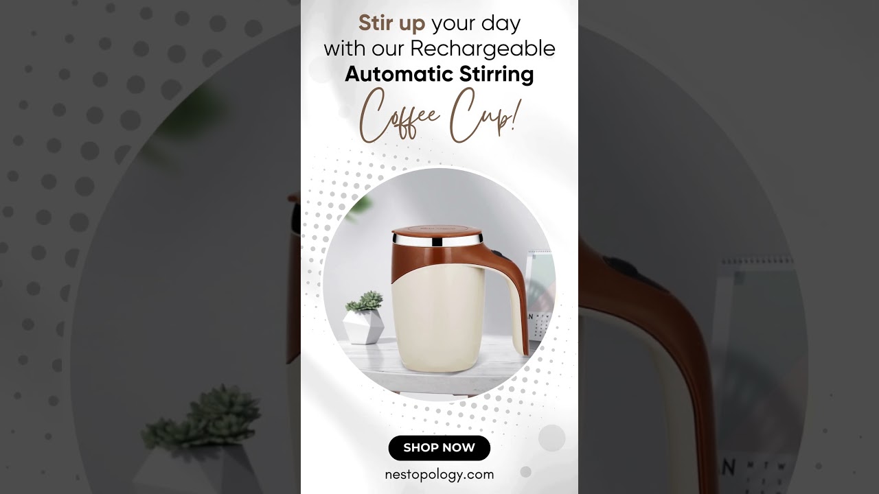 Introducing the Rechargeable Automatic Stirring Coffee Cup! 🌟