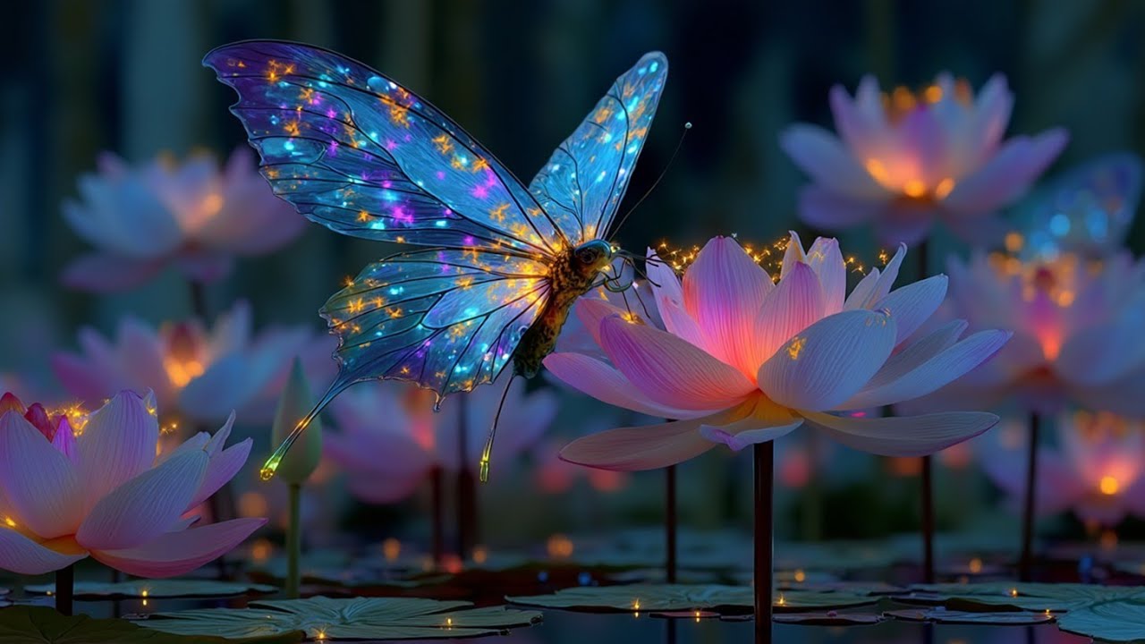 Волшебная фортепианная музыка с бабочками для глубокого сна и релаксации 10 часов