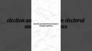 election and data driven electoral analysis syllabus semester -7th,8th #syllabus #bcom #baprogramme