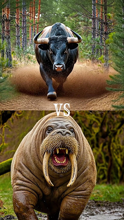 Black bull vs wild animals (leopard, bear, ram, fox, hyena) #blackbull #blackcow #wildanimals