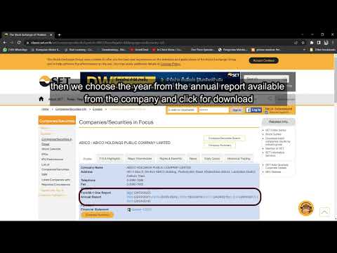 How to download Annual Report/Financial Statement in Thailand Stock Exchange.