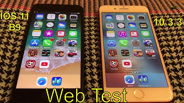 iPhone 7 Plus Speed test IOS 11 beta 9 vs 10.3.3 with short battery comparison
