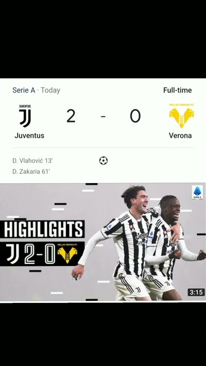 Juventus vs Verona 2-0