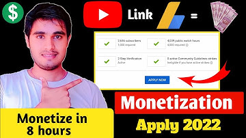YouTube Channel Monetize Kaise Kare 2022 | How To Apply Monetization | How To Enable Monetization