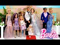 Barbie Doll Family Airplane Travel Routine & Ken Wedding