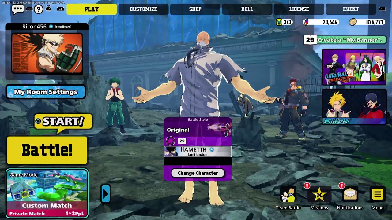 Customs | MY HERO ULTRA RUMBLE