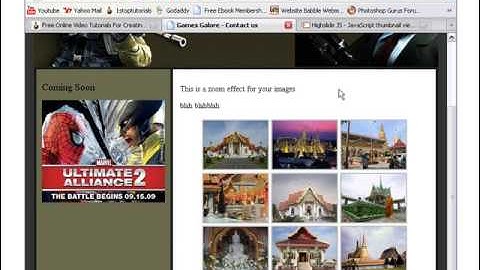 Free Image Zoom Script Video Tutorial Part 1