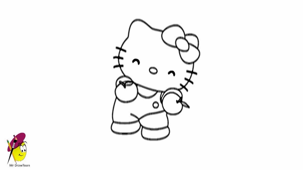 How To Draw Hello Kitty From Kitty Cat