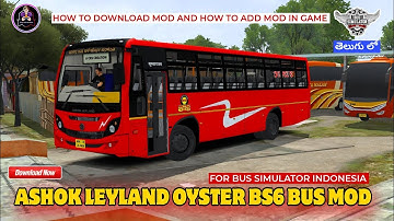 How to download ashok Leyland oyster bs6 Msrtc bus mod for BUSSID