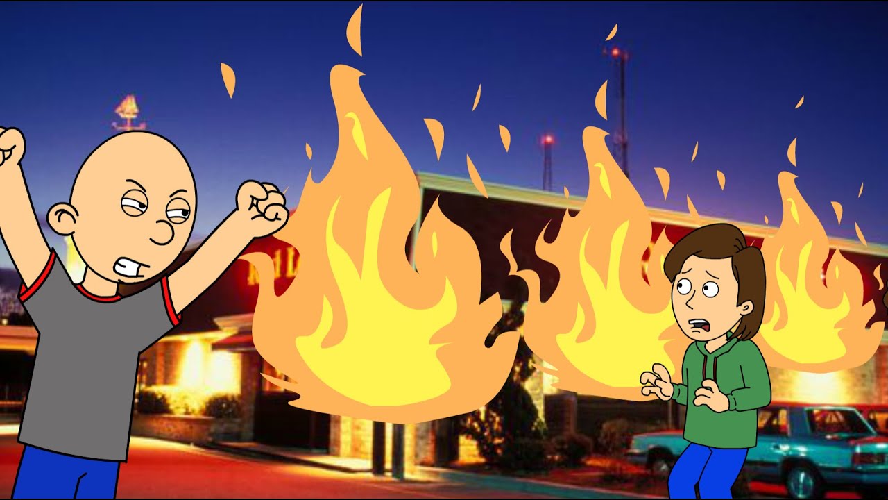 Classic Caillou destroys Red Lobster and gets Grounded BIG TIME - YouTube