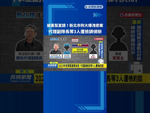 新北市刑大爆洩密案 代理副隊長等3人遭檢調偵辦－民視台語新聞