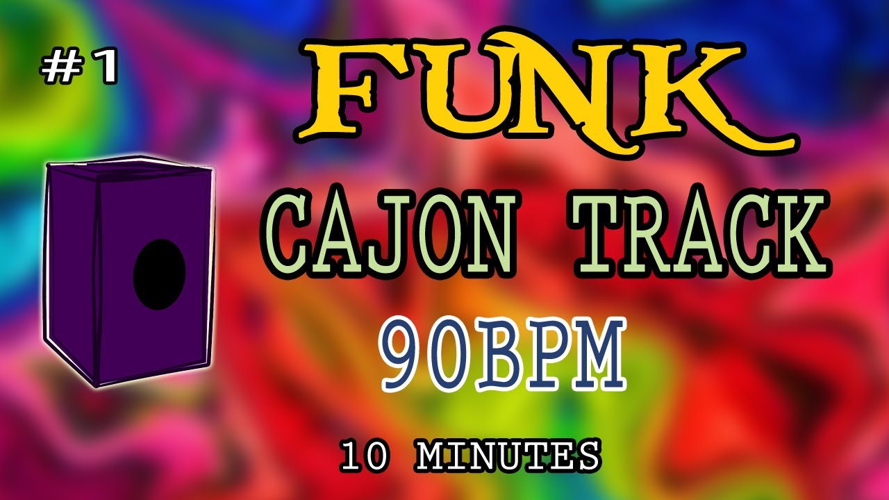 10 Minute of Funk Cajon Groove Backing Track - 90 BPM #1
