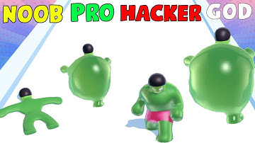 NOOB vs PRO vs HACKER vs GOD in Wobble-Man Run