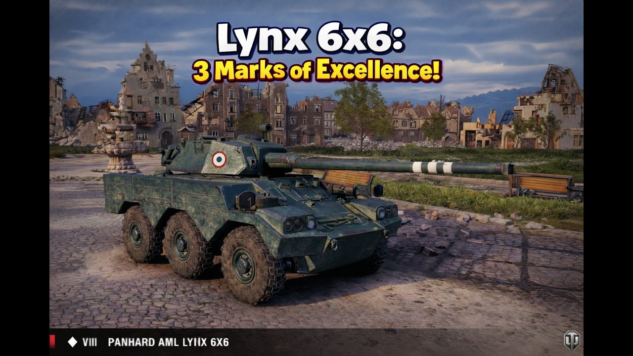 Lynx 6x6: 3 Marks of Excellence! - World of Tanks Modern Armor Gameplay