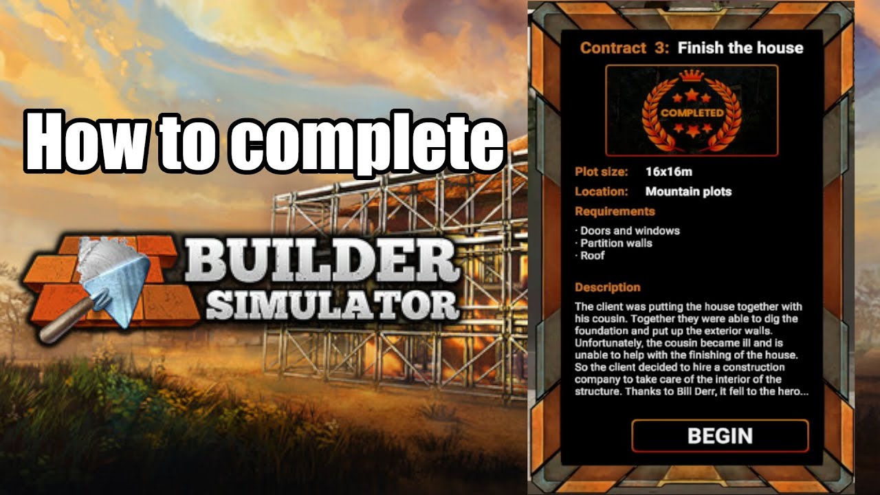How to complete Contract 3 in Builder Simulator