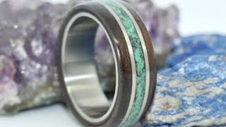 How to Make a Bentwood Titanium Ring With Malachite and Sterling Silver Inlay