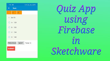 Part 1: A quiz app using Firebase in Sketchware