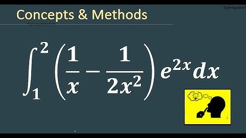 integrate 1 to 2 ((1/x)-(1/2x^2) e^(2x) dx
