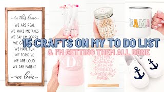 15 Crafts I Need To Complete, Let's Get It All Done! | Cricut Home Decor, Hat, Shoes & Sublimation