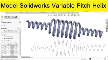 Solidworks advanced tutorials | Helix Curve with Variable Pitch