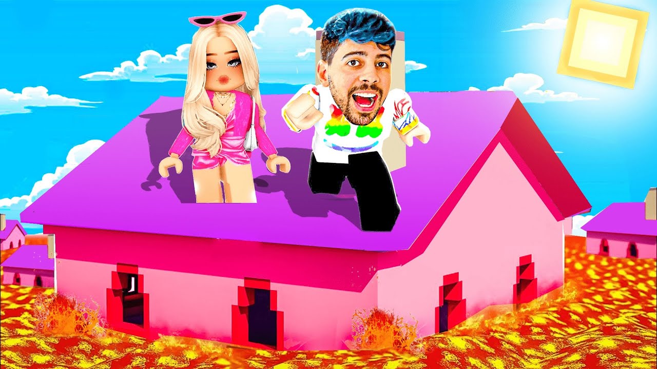 Roblox - DESAFIO DO CHÃO É LAVA COM A BARBIE NO ROBLOX!! (O PISO É LAVA)