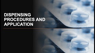 Phases of dispensing applied