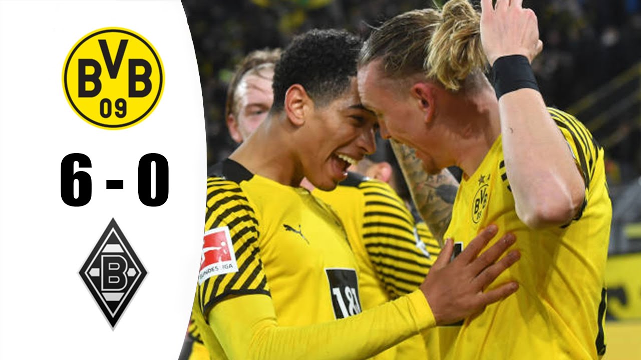 Borussia Dortmund vs Borussia M'gladbach 6-0 Highlights | Bundesliga - 2021/2022