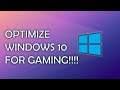 How To Optimize Windows 10 For GAMING For LOW END PC !!! Make Your PC Faster By 200%!!!!