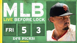 MLB DFS Picks Today 5\/3\/24: DraftKings \& FanDuel Baseball Lineups | Live Before Lock