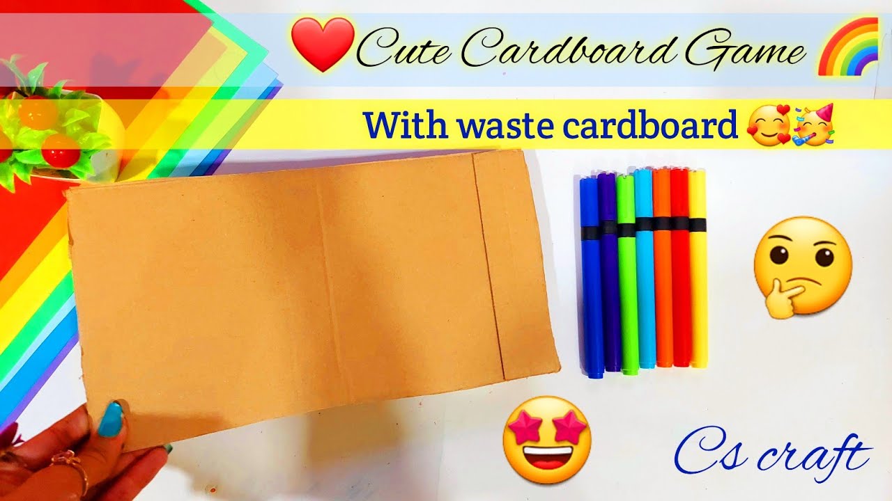 Diy cute cardboard game🌈🥰how to make cardboard game at homediy