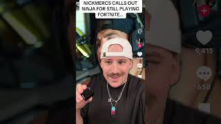 Nickmercs making fun of ninja #fortnite #ninja #nickmercs