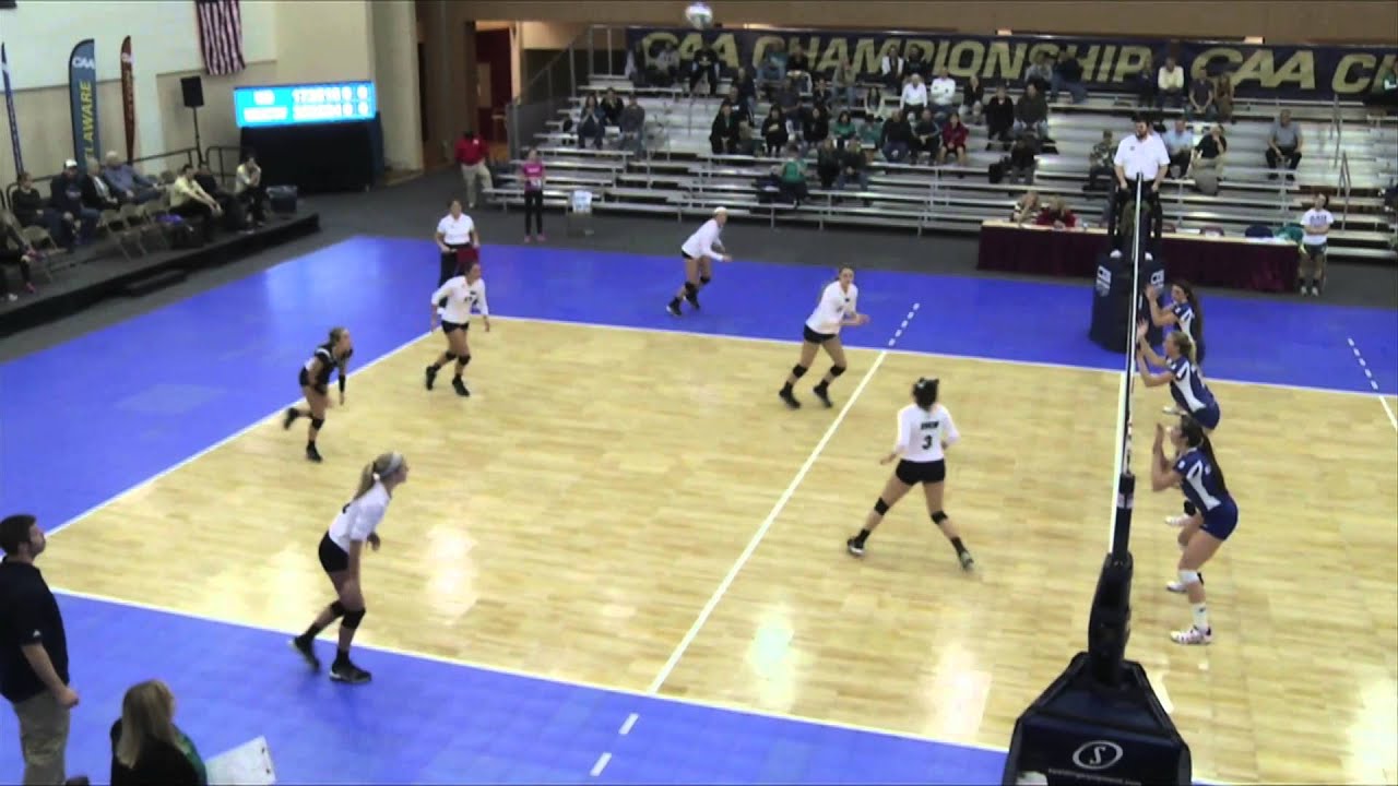 2014 CAAChamps Volleyball Quarterfinals 4 UNCW 3, 5 Delaware 1