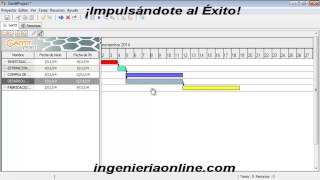 Como hacer un diagrama de Gantt en Ganttproject