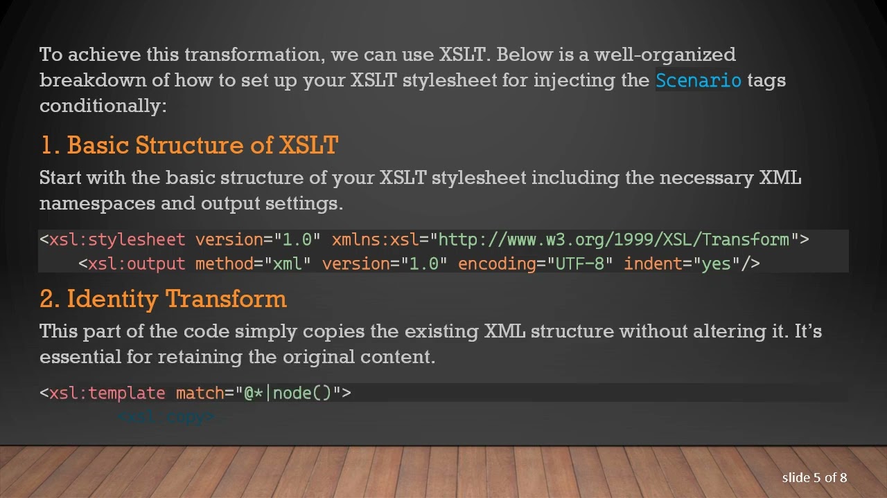 Crafting Dynamic XML with XSLT Tag Insert for Employee Scenarios