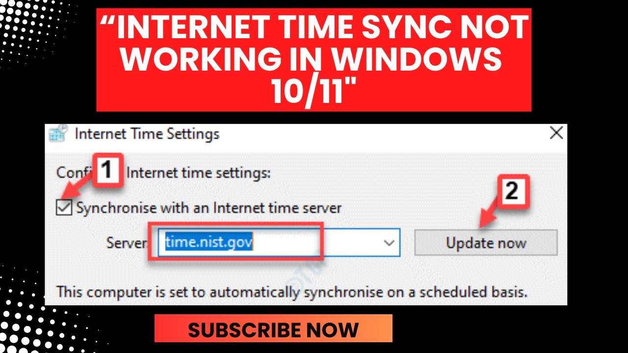 Fix Internet Time Sync Not Working in Windows 10/11 - YouTube