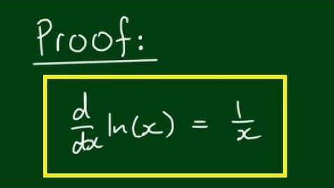Proof: Derivative of ln(x) = 1/x by First Principles