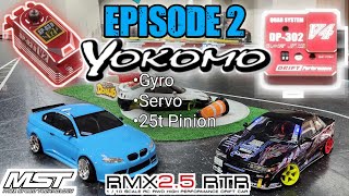 MST RMX 2.5 Episode 2 Upgrading Gyro / Servo / Pinion / High Motor Mount #mst #yokomo #rcdrift