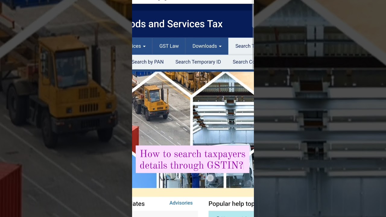 Search Taxpayer in GST Portal 
