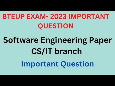Software Engieering CS/IT 5th sem|| bteup exam 2023|| important question|| bteup latest news today