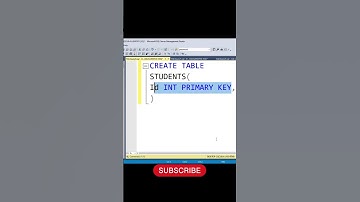 What is Primary key #sql #sqlserver #shorts