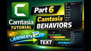 Camtasia Video Editing Tutorial | Part-6 | Camtasia Behaviors ব্যবহার করার টিউটোরিয়াল #linkloomseo