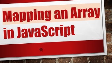 Mapping an Array in JavaScript