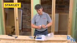 XMS14CHISEL4 Stanley 4 piece Chisel Set with Stone and Oil