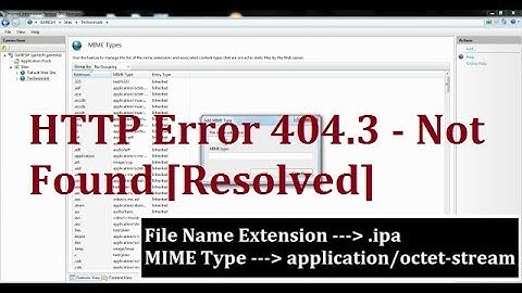 HTTP Error 404.3 Not Found in IIS - Resolved