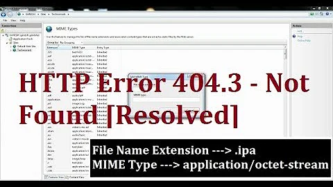 HTTP Error 404.3 Not Found in IIS - Resolved