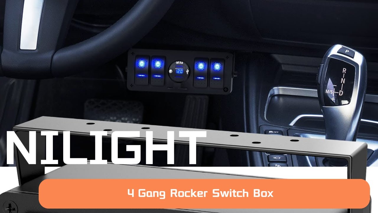 🔧 How to Wire Lights with Nilight 4 Gang Rocker Switch Panel | Step-by-Step Wiring Guide