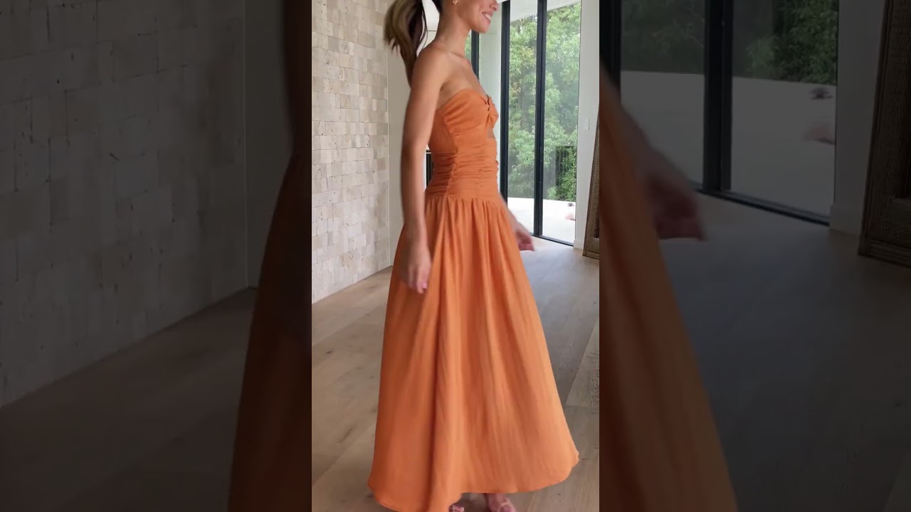 Mika Maxi Dress in Orange